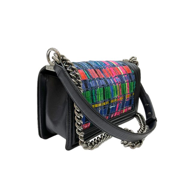 2300037916779 4 CHANEL Boy Chain Shoulder Bag 25 Black Multicolor Calf Shoulder Bag