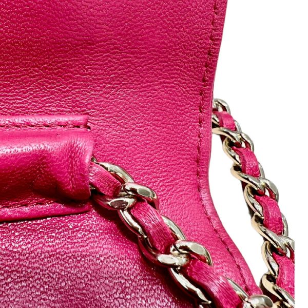 2300037916960 13 CHANEL Chain Wallet Pink Calf Handbag