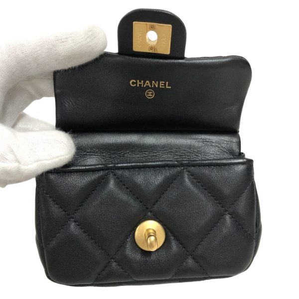 2300037927249 5 CHANEL mini chain clutch black lambskin shoulder bag