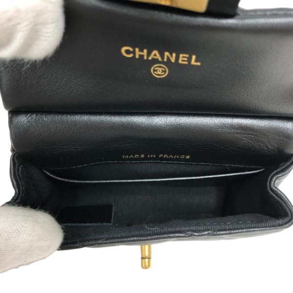 2300037927249 6 CHANEL mini chain clutch black lambskin shoulder bag