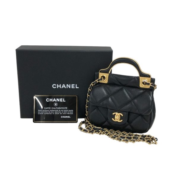 2300037927249 7 CHANEL mini chain clutch black lambskin shoulder bag