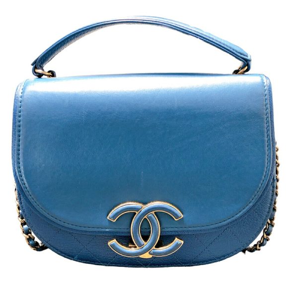 2300037945311 1 CHANEL Cocomark shoulder bag Blue calf shoulder bag