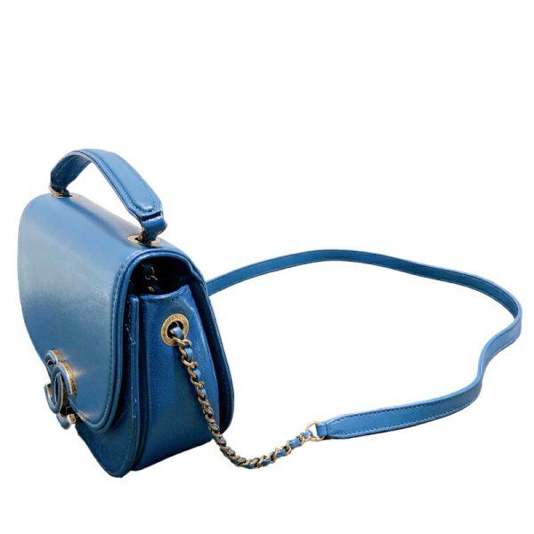 2300037945311 3 CHANEL Cocomark shoulder bag Blue calf shoulder bag