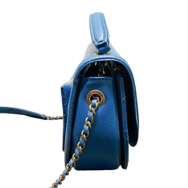 2300037945311 5 CHANEL Cocomark shoulder bag Blue calf shoulder bag