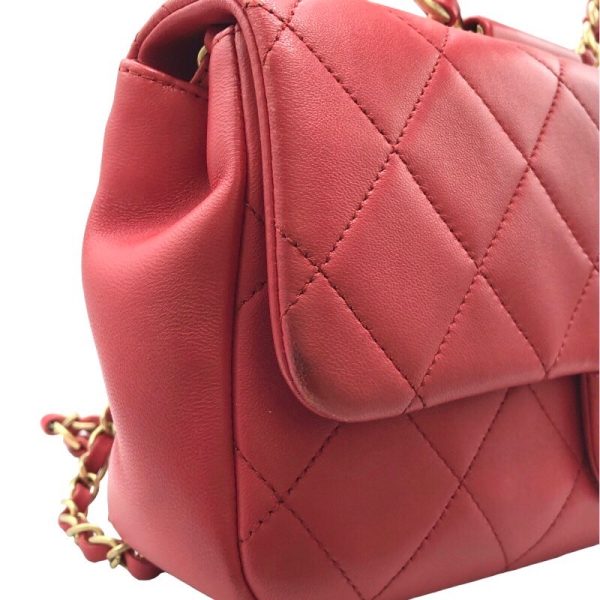 2300037945410 14 CHANEL Matelasse 2WAY shoulder bag red lambskin shoulder bag