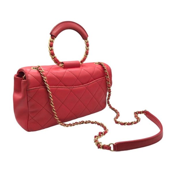 2300037945410 2 CHANEL Matelasse 2WAY shoulder bag red lambskin shoulder bag