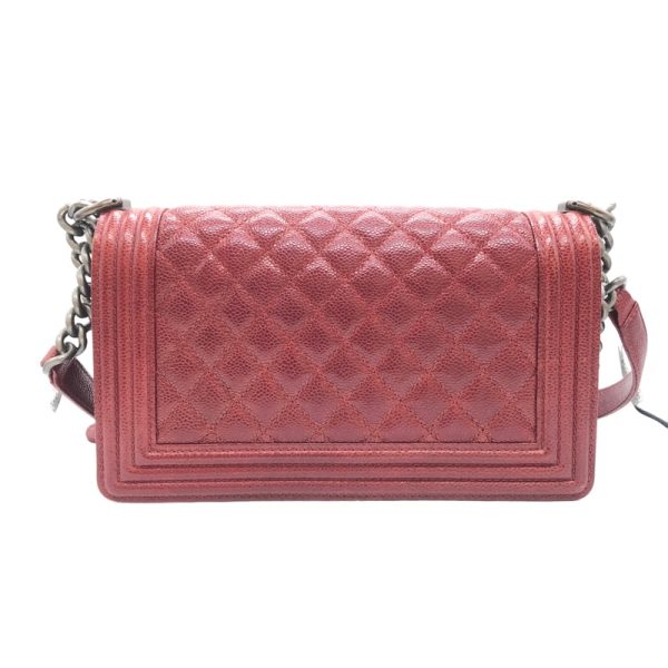 2300037945878 2 CHANEL Boy Chanel 25 RedSV Caviar Skin Shoulder Bag