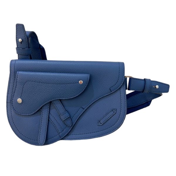 2300037946226 1 Christian Dior Saddle Shoulder Pouch Blue Body Bag