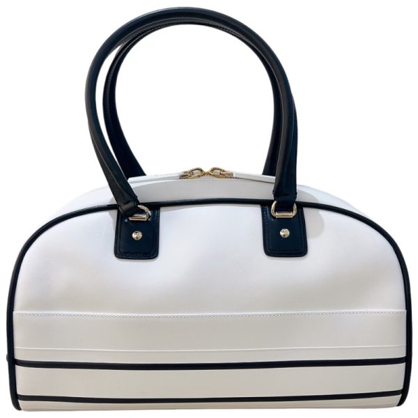 2300038058669 2 Christian Dior Bowling Bag WhiteBlack Handbag