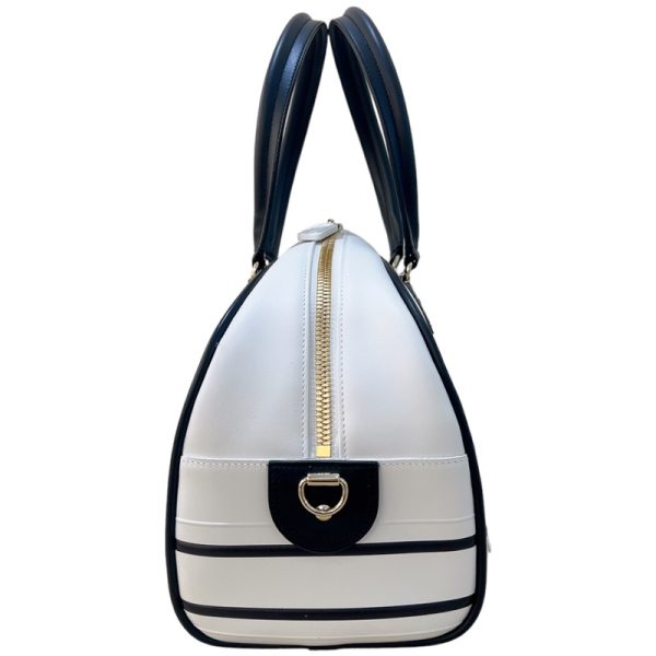 2300038058669 5 Christian Dior Bowling Bag WhiteBlack Handbag