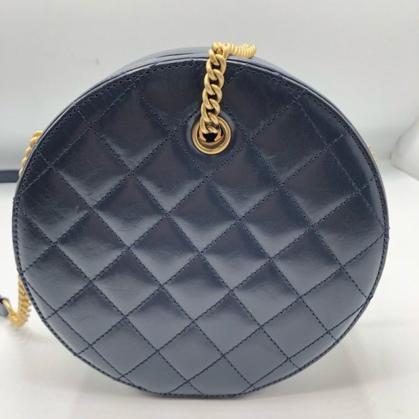 2300038135438 3 CHANEL Round Chain Shoulder Bag Calfskin Shoulder Bag