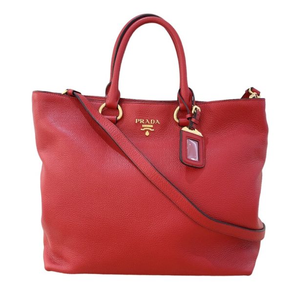 2300038135940 1 PRADA 2way tote bag 1BG865 red tote bag