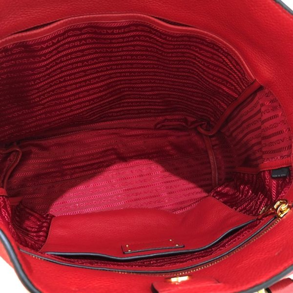 2300038135940 15 PRADA 2way tote bag 1BG865 red tote bag