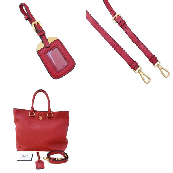 2300038135940 20 c PRADA 2way tote bag 1BG865 red tote bag