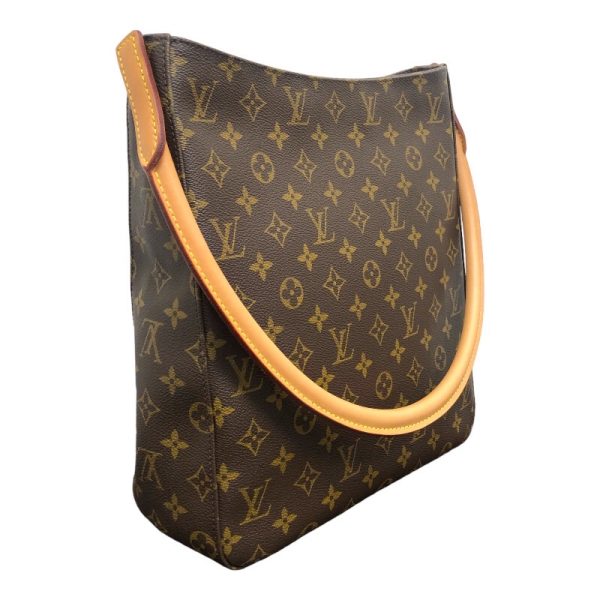 2300038310545 1 LOUIS VUITTON Looping GM M51145 Brown Monogram Handbag