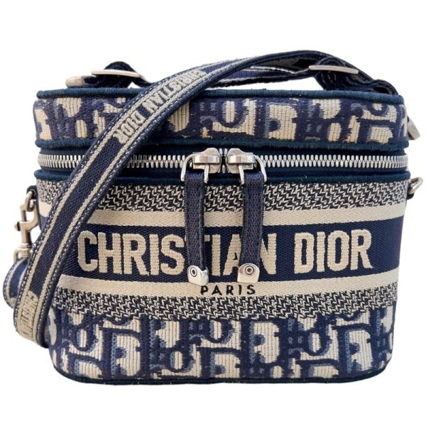 2300038392237 1 Christian Dior Vanity Small Oblique Blue Handbag