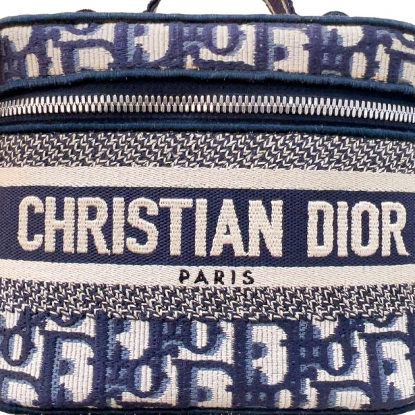 2300038392237 7 Christian Dior Vanity Small Oblique Blue Handbag