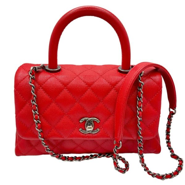 2300038399205 14 CHANEL Coco Handle XS Red Caviar Handbag