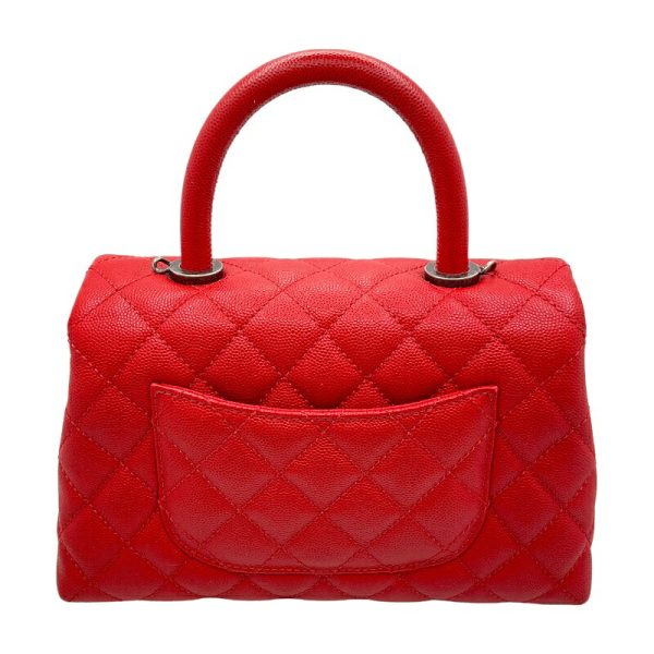 2300038399205 2 CHANEL Coco Handle XS Red Caviar Handbag