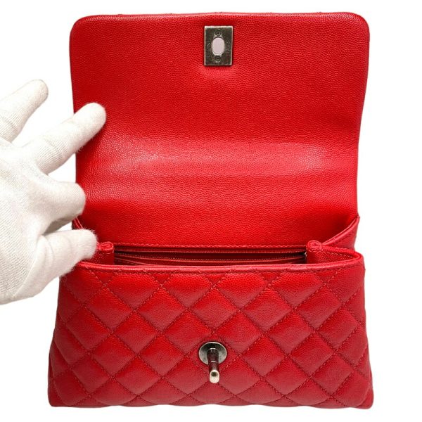 2300038399205 9 CHANEL Coco Handle XS Red Caviar Handbag