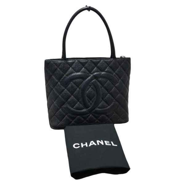 2300038644053 12 CHANEL Tote Black Metal Caviar Skin Tote Bag