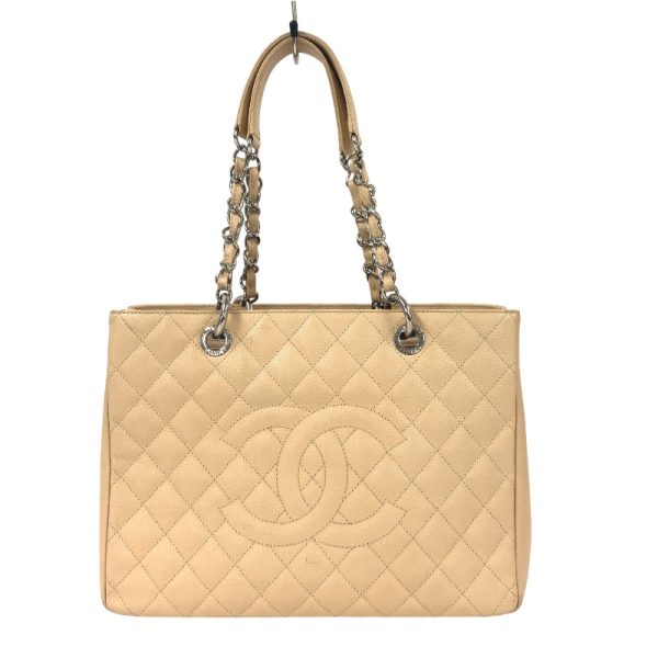 2300038743671 CHANEL GST chain tote beige caviar skin tote bag