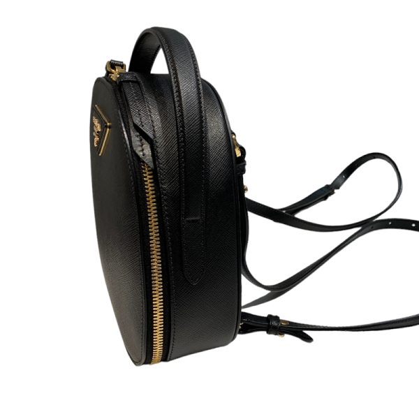 2300038804679 4 PRADA Saffiano Odette Backpack Black Rucksack