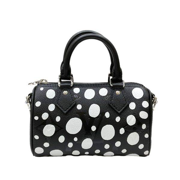 2300038812186 2 LOUIS VUITTON Nano Speedy Yayoi Kusama Black White Empreinte Mini Shoulder Bag