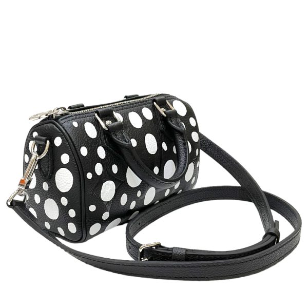 2300038812186 4 LOUIS VUITTON Nano Speedy Yayoi Kusama Black White Empreinte Mini Shoulder Bag