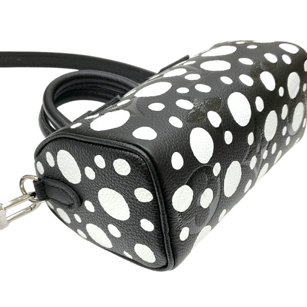 2300038812186 5 LOUIS VUITTON Nano Speedy Yayoi Kusama Black White Empreinte Mini Shoulder Bag