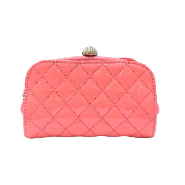 2300038823038 2 CHANEL chain shoulder bag pink patent shoulder bag