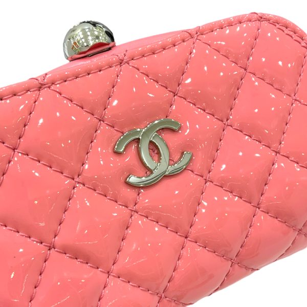 2300038823038 9 CHANEL chain shoulder bag pink patent shoulder bag