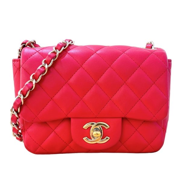 2300038825667 2 CHANEL Mini Matelasse 18 Pink Lambskin Shoulder Bag