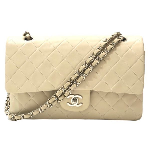 2300038825728 1 CHANEL Matelasse 25 Ivory SV lambskin shoulder bag