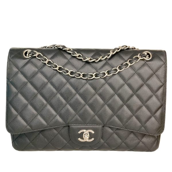 2300038826220 CHANEL Deca Matelasse 34 Black caviar skin shoulder bag