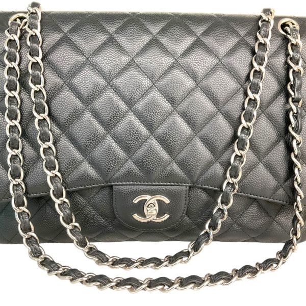 2300038826220 4 CHANEL Deca Matelasse 34 Black caviar skin shoulder bag