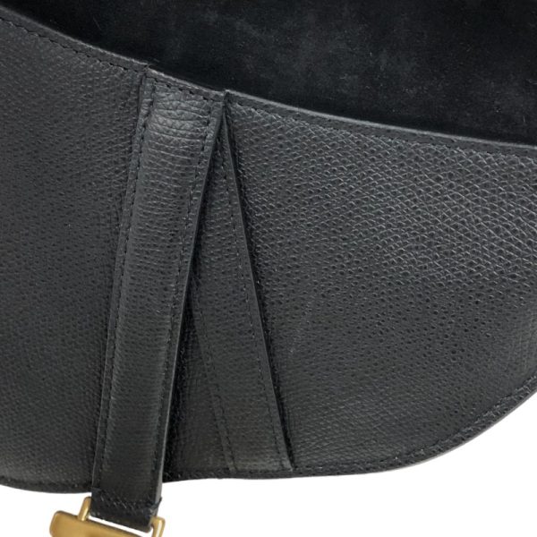 2300038962737 6 Christian Dior Saddle Flat Belt Pouch Black Calf Shoulder Bag