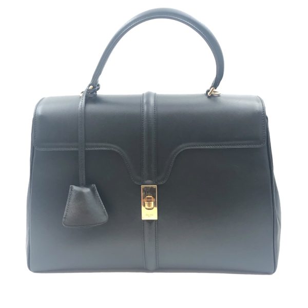 2300038963802 1 CELINE Saise Medium Black Calf Handbag