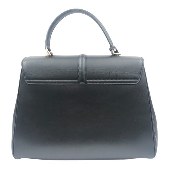 2300038963802 2 CELINE Saise Medium Black Calf Handbag