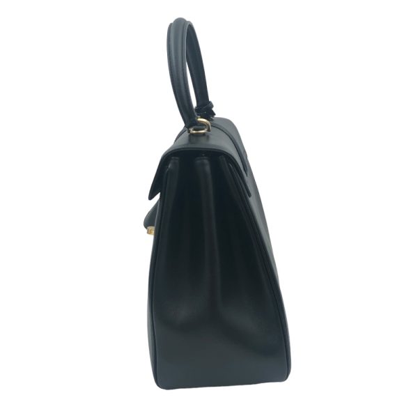 2300038963802 3 CELINE Saise Medium Black Calf Handbag