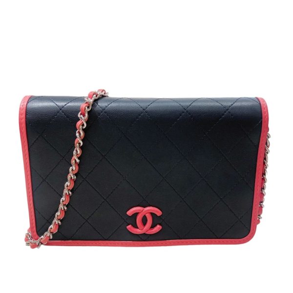 2300039074149 1 CHANEL Chain Wallet Blue Calf Shoulder Bag