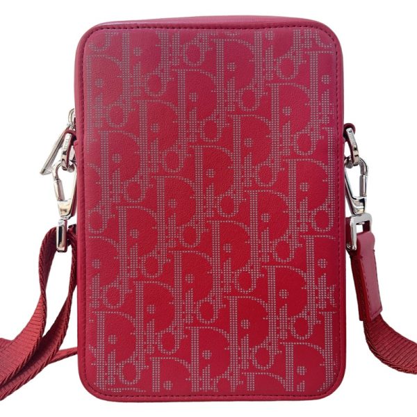 2300039090590 2 Christian Dior Shoulder Bag Red Calf Shoulder Bag