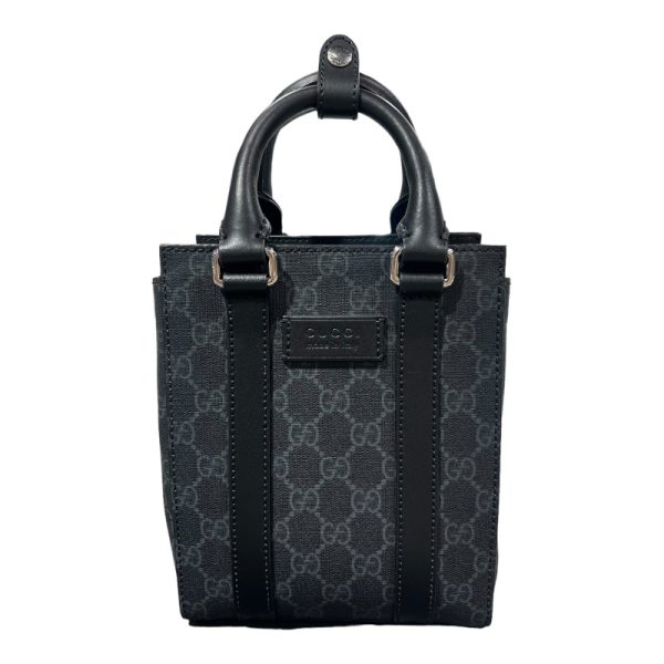 2300039273566 1 GUCCI Mini Tote 2WAY Bag Black Handbag