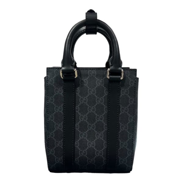 2300039273566 2 GUCCI Mini Tote 2WAY Bag Black Handbag