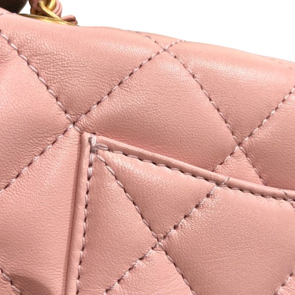 2300039329126 7 CHANEL Mini Matelasse 18 AS3457 Pink Matte Lambskin Shoulder Bag