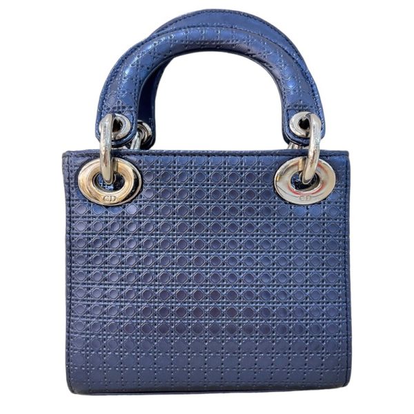 2300039329294 3 Christian Dior Micro Metallic Blue Patent Handbag