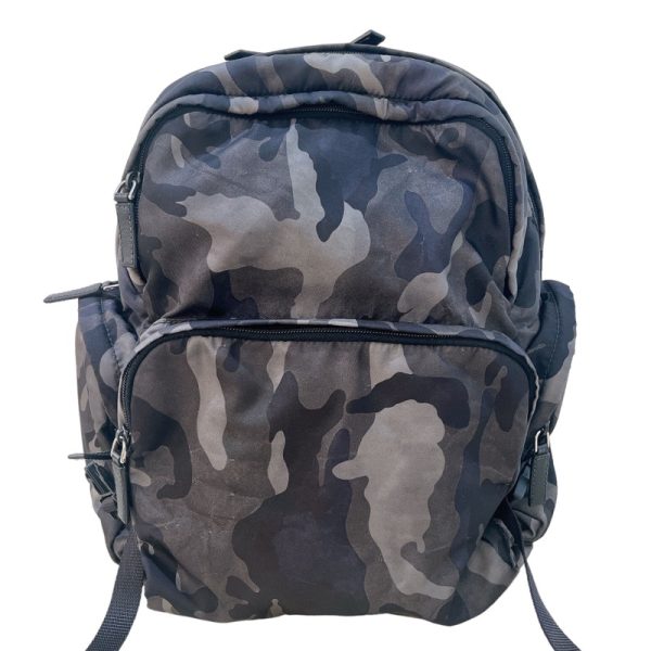 2300039329348 1 PRADA Camouflage Backpack Black Nylon Rucksack