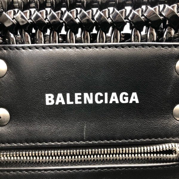 2300039329690 4 BALENCIAGA Bistro XS Black enamel shoulder bag