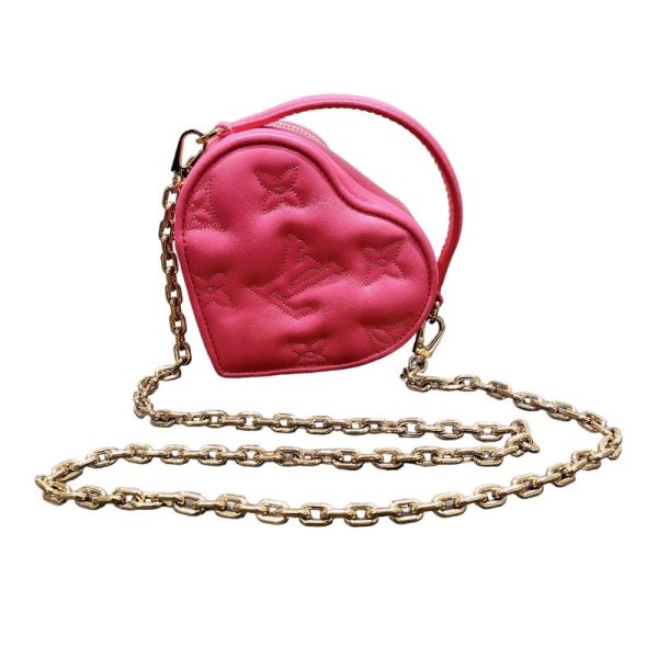 2300039329911 2 LOUIS VUITTON Pop My Heart Pouch Pink Bubble Gram Bag