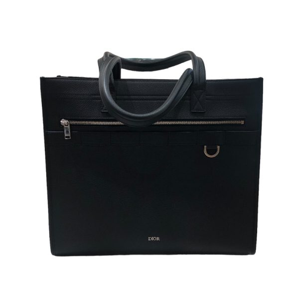 2300039389250 1 Christian Dior Safari Tote Bag Black Grained Calfskin Tote Bag